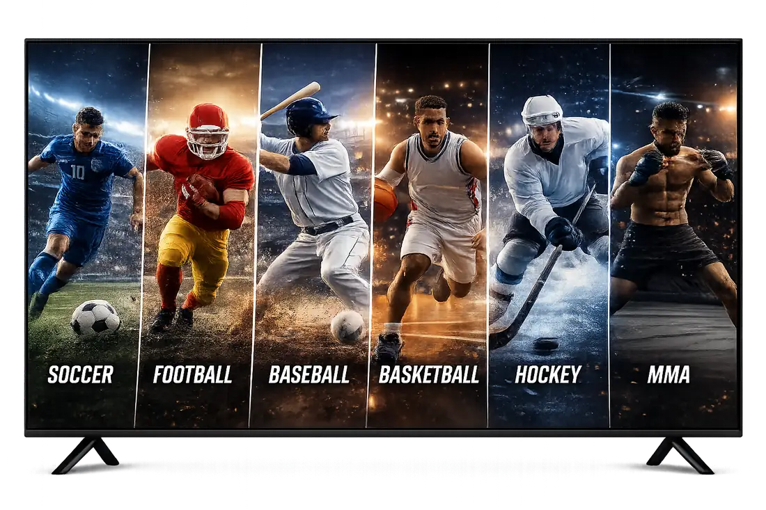 Live soccer, football, baseball, basketball, hockey, and MMA streaming in 4K on FlexStream IPTV Live soccer, football, baseball, basketball, hockey, and MMA streaming in 4K on FlexStream IPTV